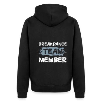 Équipe de breakdance - Veste à capuche bio Premium Unisexe - noir - Dos - Nico (187cm)