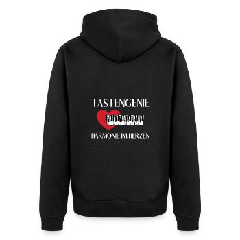 Piano Musician Keyboard Genius Piano - Unisex Premium Organic Zip Hoodie - black - Back - Nico (187cm)