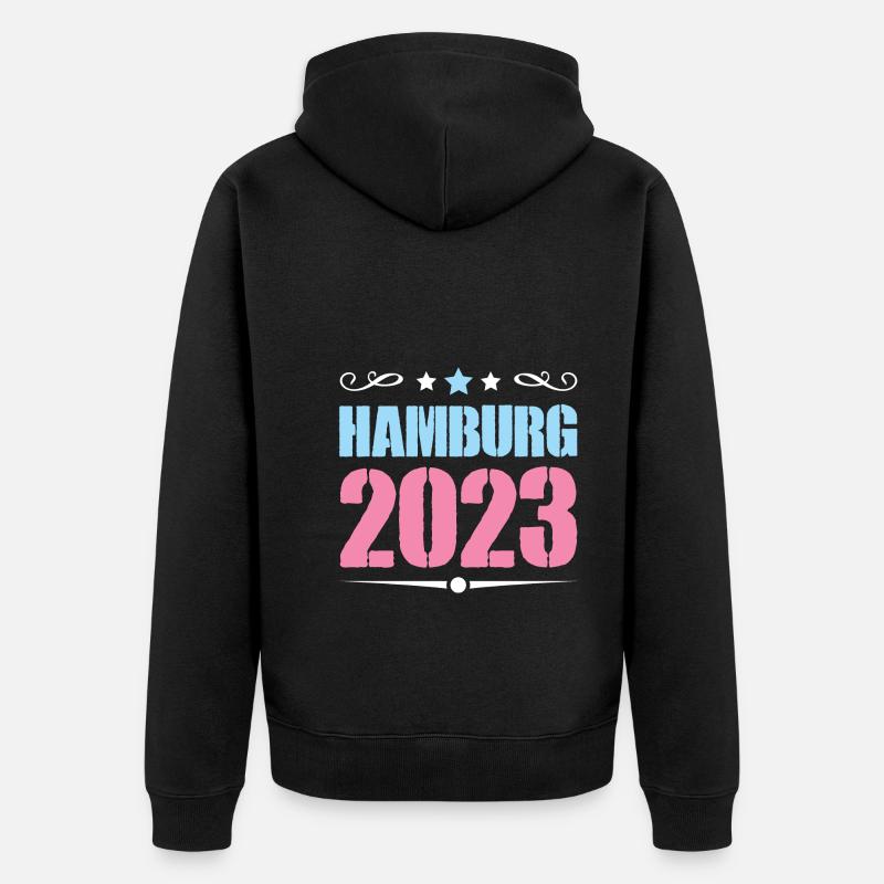 Hambourg 2023 - Veste à capuche bio Premium Unisexe - noir