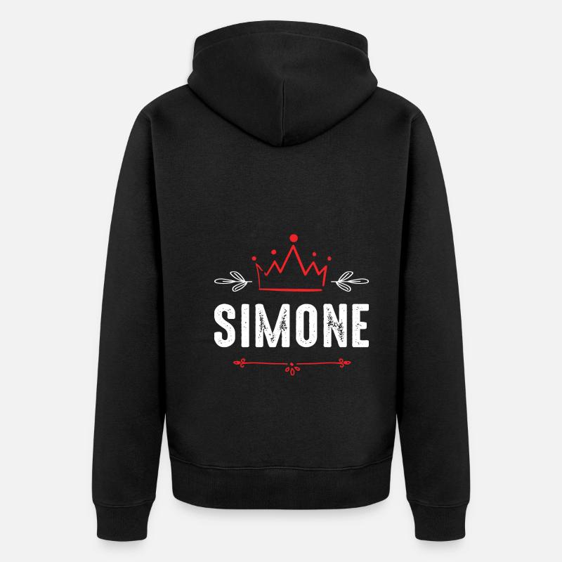 Simone - Unisex Premium Bio Zip Hoodie - Schwarz