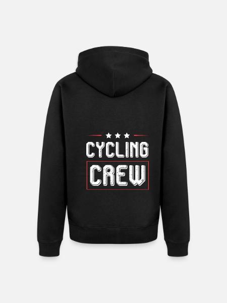 Cycling Crew - Unisex Premium Organic Zip Hoodie - black