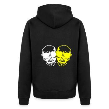 Crâne élégant - Veste à capuche bio Premium Unisexe - noir - Dos - Nico (187cm)