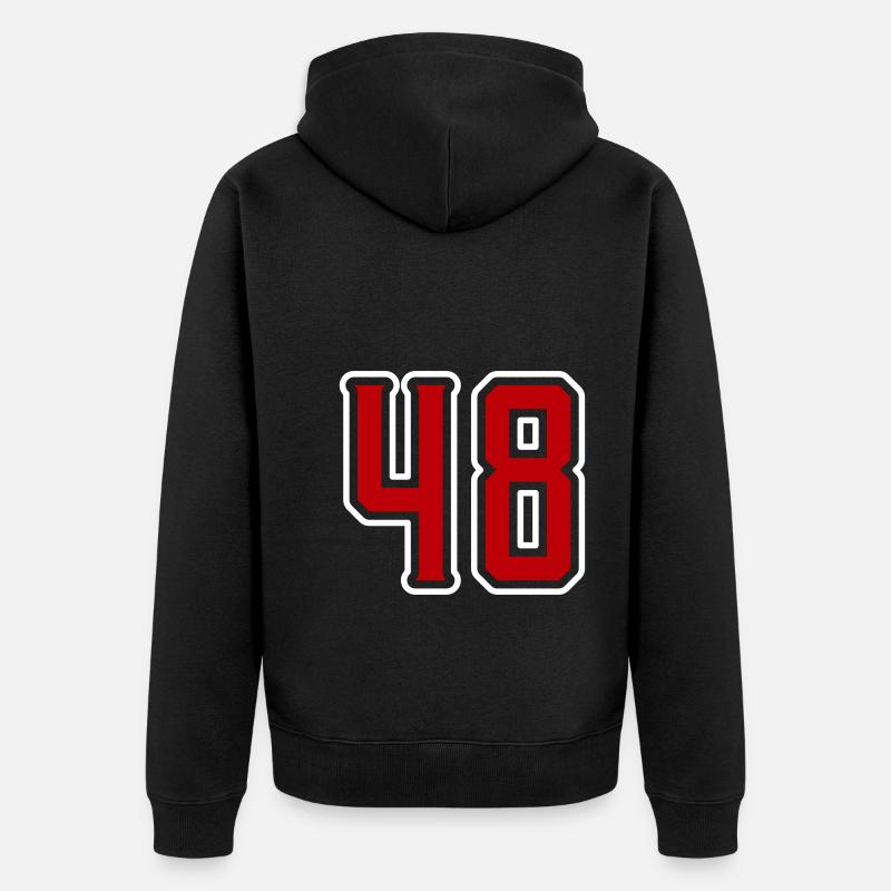 Symbole numérique 48 - Veste à capuche bio Premium Unisexe - noir