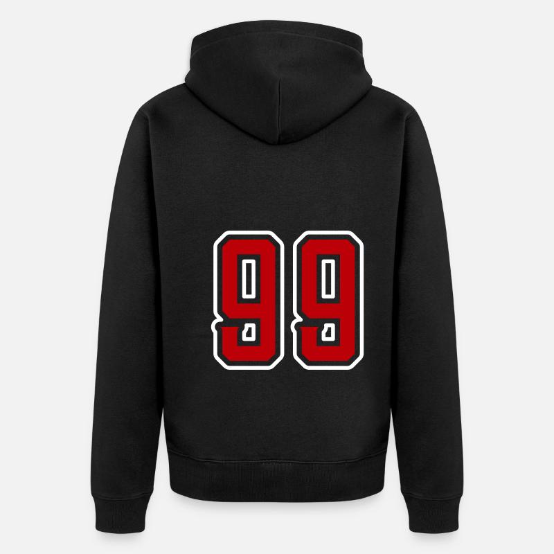 Symbole numérique 99 - Veste à capuche bio Premium Unisexe - noir