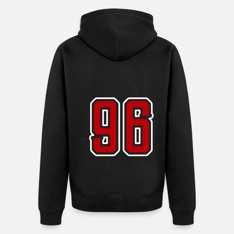 Symbole numérique 96 - Veste à capuche bio Premium Unisexe - noir