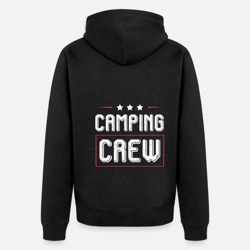 Camping Crew - Unisex Premium Bio Zip Hoodie - Schwarz