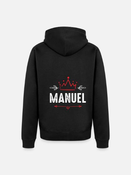 Manuel - Unisex Premium Organic Zip Hoodie - black