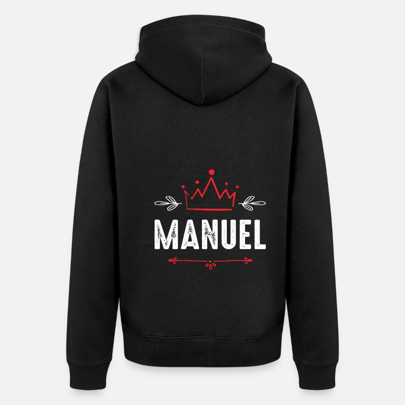 Manuel - Unisex Premium Bio Zip Hoodie - Schwarz