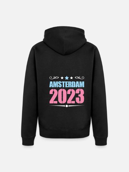 Amsterdam 2023 - Unisex Premium Organic Zip Hoodie - black