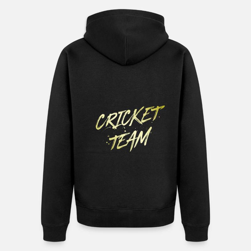 Équipe de cricket - Veste à capuche bio Premium Unisexe - noir