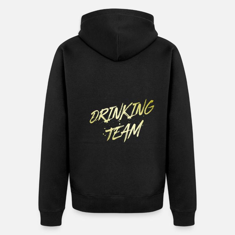 Drinking Team - Unisex Premium Bio Zip Hoodie - Schwarz