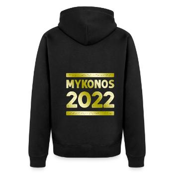 Équipage de mykonos - Veste à capuche bio Premium Unisexe - noir - Dos - Nico (187cm)