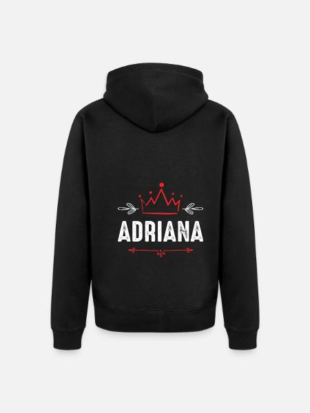 Adriana - Unisex Premium Organic Zip Hoodie - black