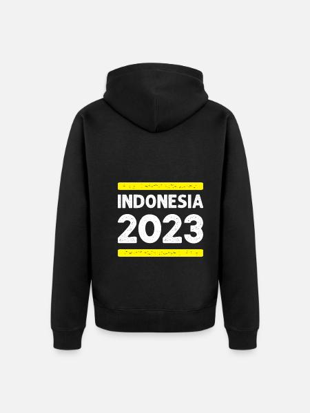 Indonesia 2023 - Unisex Premium Organic Zip Hoodie - black