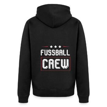 Équipe de football - Veste à capuche bio Premium Unisexe - noir - Dos - Nico (187cm)