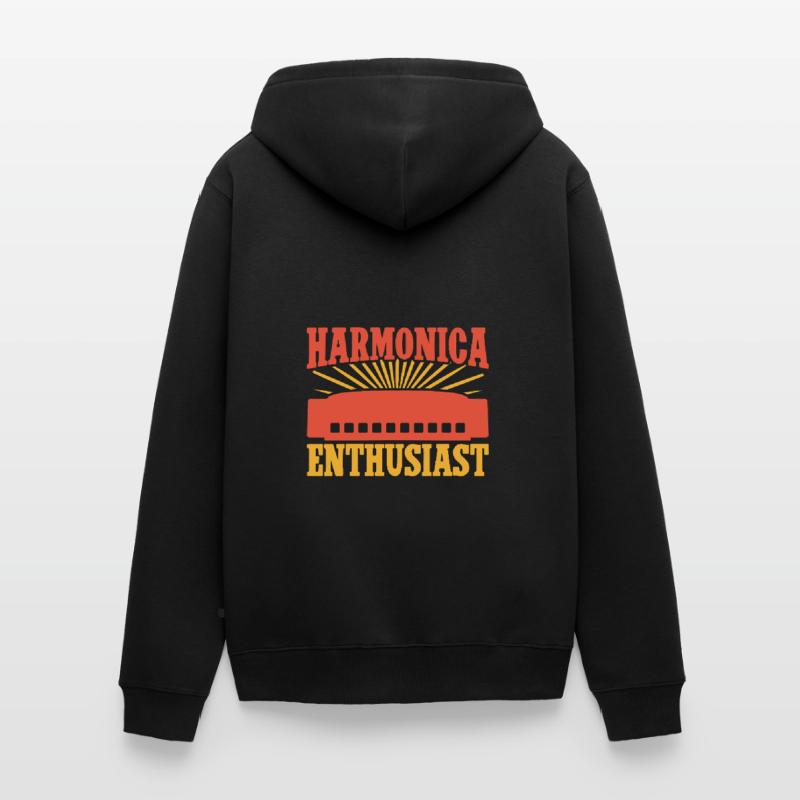 drôle d’harmonica joueur d’harmonica passionné harmonica Veste à capuche bio Premium Unisexe