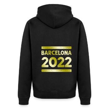 Barcelona Party Crew - Veste à capuche bio Premium Unisexe - noir - Dos - Nico (187cm)