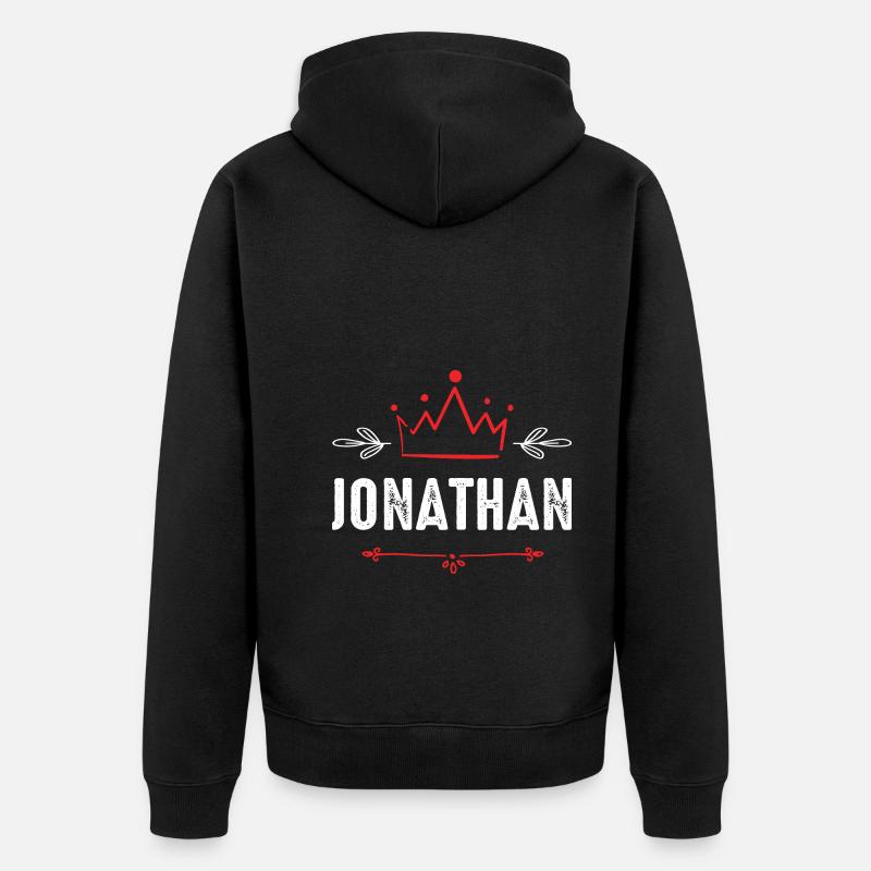 Jonathan - Unisex Premium Bio Zip Hoodie - Schwarz