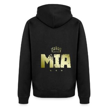 Mia - Veste à capuche bio Premium Unisexe - noir - Dos - Nico (187cm)