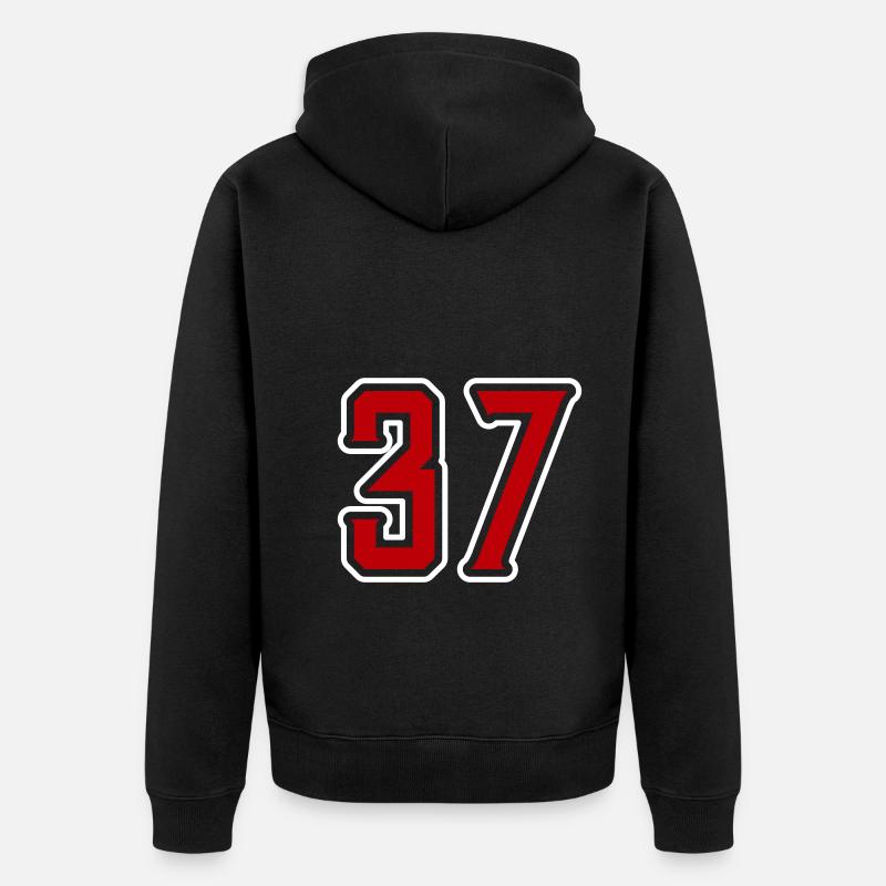 Symbole numérique 37 - Veste à capuche bio Premium Unisexe - noir