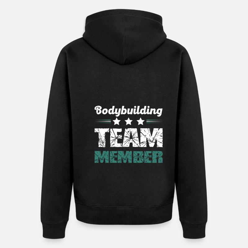 Équipe de musculation - Veste à capuche bio Premium Unisexe - noir
