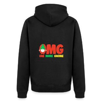OMG One More Gnome Yard Garden Gnome idée cadeau - Veste à capuche bio Premium Unisexe - noir - Dos - Nico (187cm)