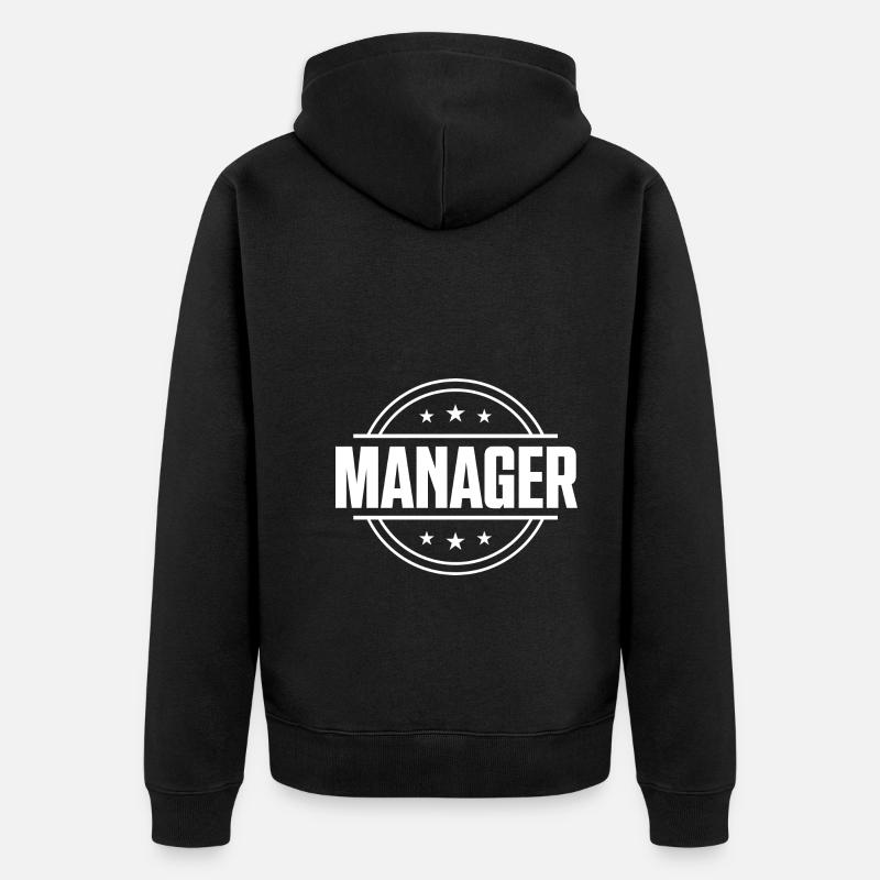 Manager Beruf - Unisex Premium Bio Zip Hoodie - Schwarz