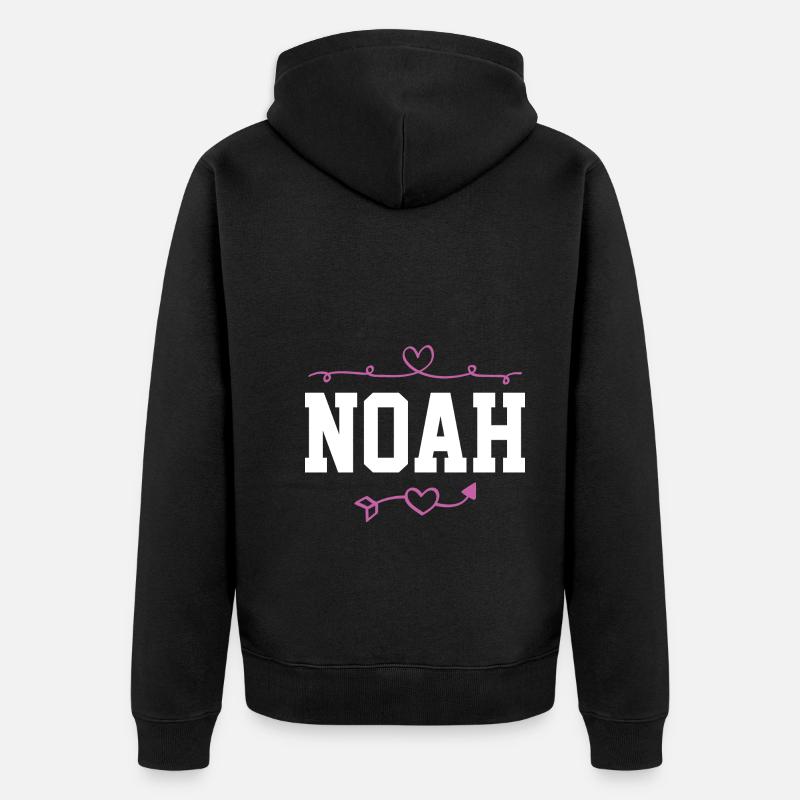 Noah - Unisex Premium Bio Zip Hoodie - Schwarz