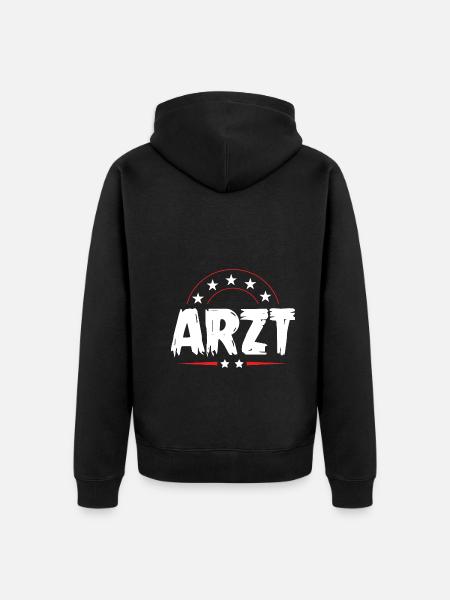 Arzt Beruf - Unisex Premium Bio Zip Hoodie - Schwarz