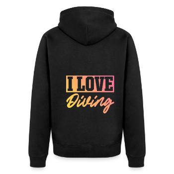 J’adore la plongée - Veste à capuche bio Premium Unisexe - noir - Dos - Nico (187cm)