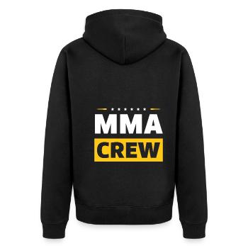 Mma Crew - Unisex Premium Bio Zip Hoodie - Schwarz - Hinten - Nico (187cm)