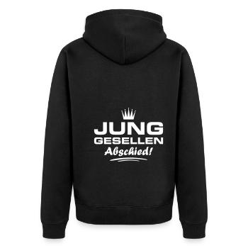 Junggesellen Abschied Jga - Unisex Premium Bio Zip Hoodie - Schwarz - Hinten - Nico (187cm)
