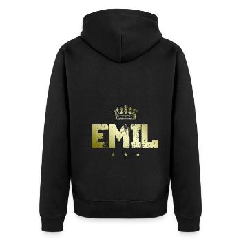 Emil - Veste à capuche bio Premium Unisexe - noir - Dos - Nico (187cm)
