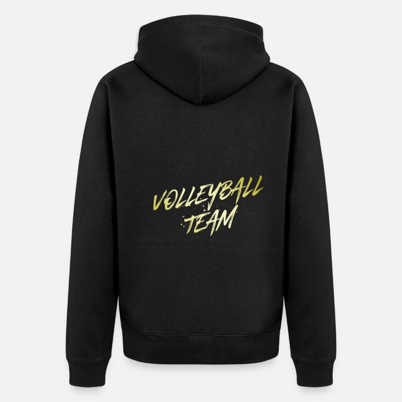 Équipe de volleyball - Veste à capuche bio Premium Unisexe - noir