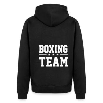 Équipe de boxe - Veste à capuche bio Premium Unisexe - noir - Dos - Nico (187cm)