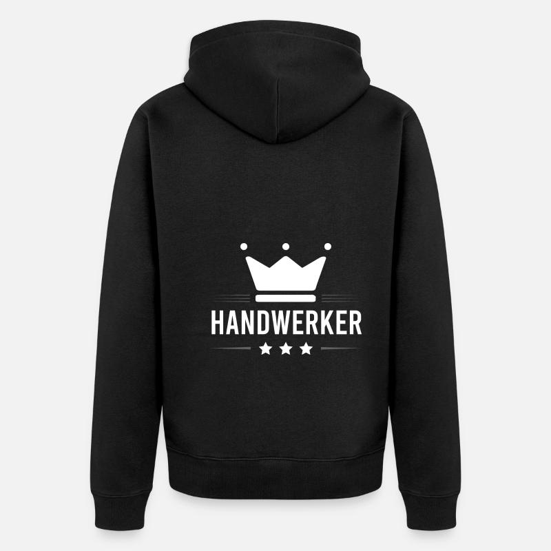 Handwerker Beruf - Unisex Premium Bio Zip Hoodie - Schwarz