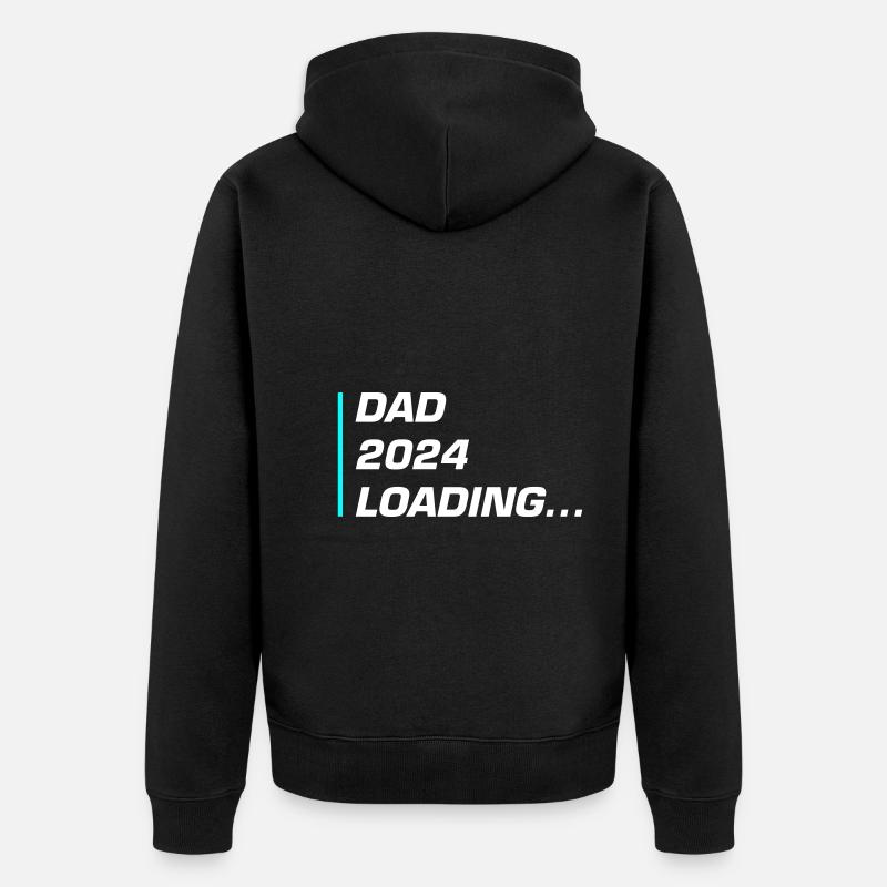 Dad 2024 Loading Papa - Unisex Premium Bio Zip Hoodie - Schwarz