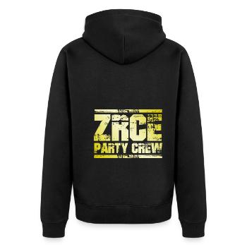 Zrce Party Crew - Unisex Premium Organic Zip Hoodie - black - Back - Nico (187cm)