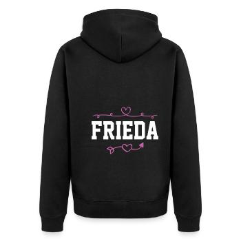 Frieda - Veste à capuche bio Premium Unisexe - noir - Dos - Nico (187cm)