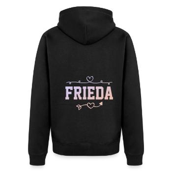 Frieda - Veste à capuche bio Premium Unisexe - noir - Dos - Nico (187cm)