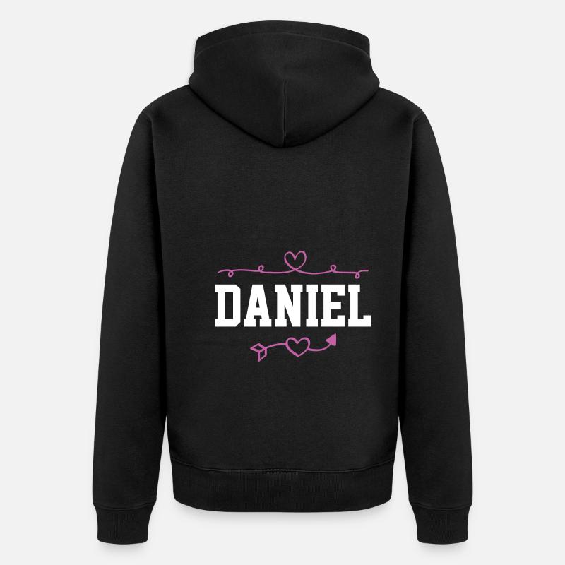 Daniel - Unisex Premium Bio Zip Hoodie - Schwarz