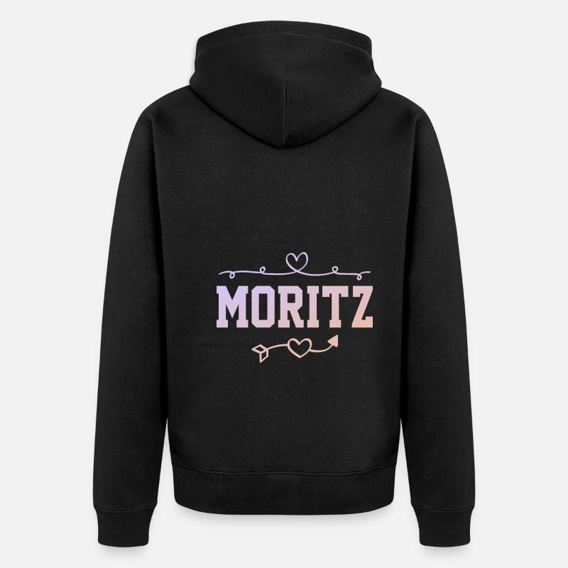 Moritz - Unisex Premium Bio Zip Hoodie - Schwarz