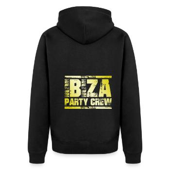 Ibiza Party Crew - Unisex Premium Organic Zip Hoodie - black - Back - Nico (187cm)