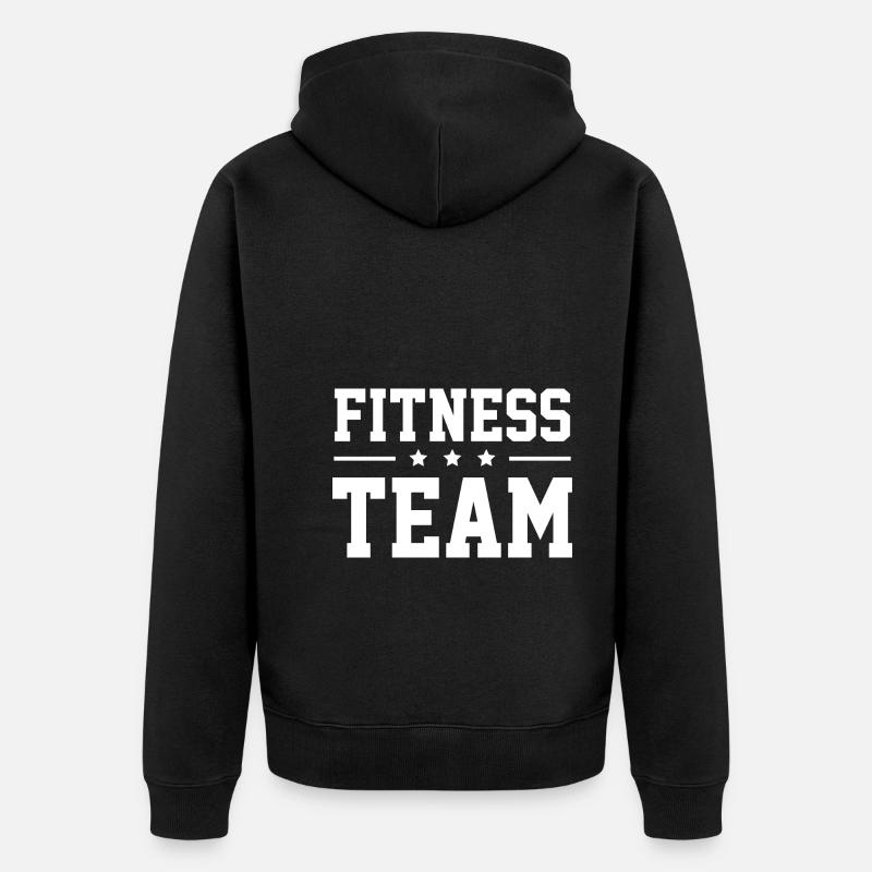 Équipe de conditionnement physique - Veste à capuche bio Premium Unisexe - noir