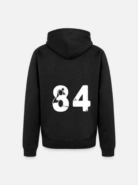 84 Number jersey - Unisex Premium Organic Zip Hoodie - black