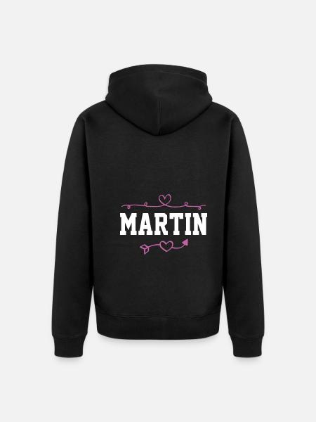 Martin - Veste à capuche bio Premium Unisexe - noir