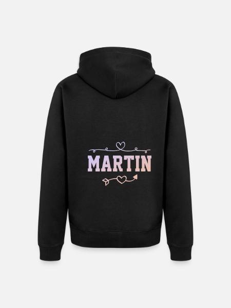 Martin - Unisex Premium Organic Zip Hoodie - black