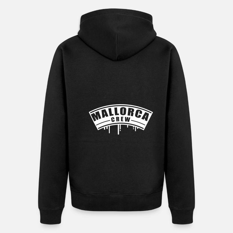 Mallorca Crew - Unisex Premium Bio Zip Hoodie - Schwarz