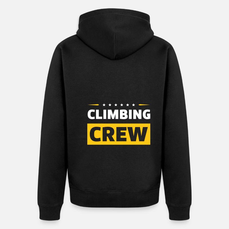 Climbing Crew - Unisex Premium Bio Zip Hoodie - Schwarz