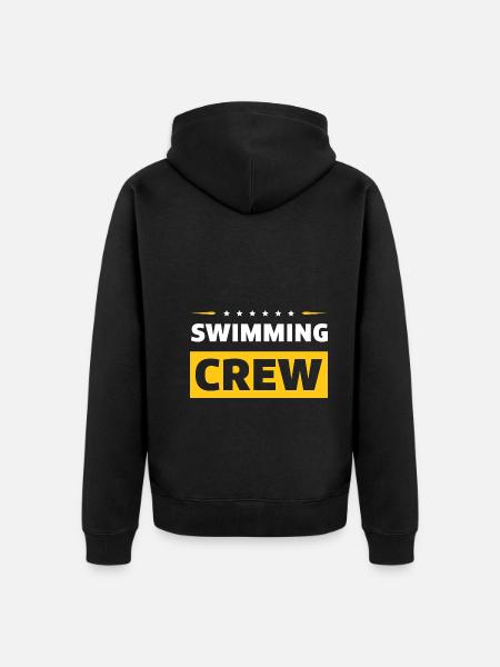 Swimming Crew - Unisex Premium Organic Zip Hoodie - black